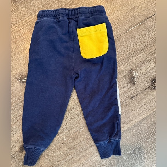 Hanna Andersson Toddler Jogger Sweatpants Navy Yellow Size 3T - Picture 3 of 6